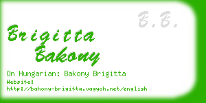 brigitta bakony business card